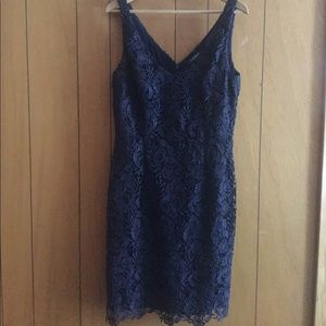 Ralph Lauren Navy Blue Formal Dress